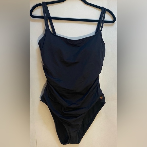 NWT Bleu Rod Beattie Woman’s Kore Scoop Neck One-Piece Black Swimsuit Size 10 - Picture 5 of 12